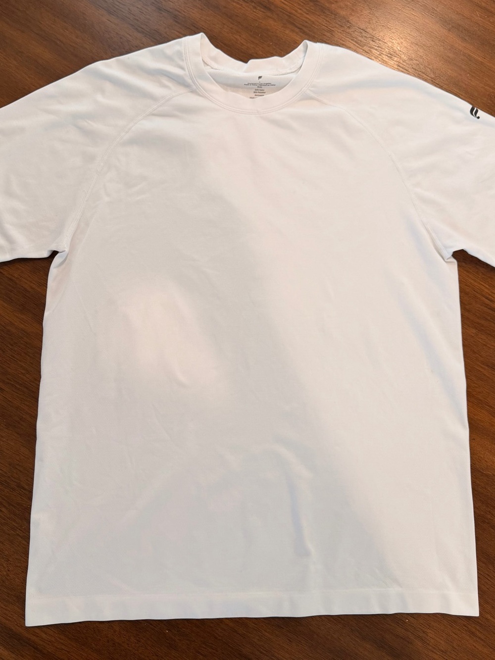 Fabletics White Performance Short Sleeve Athletic Shirt Size L